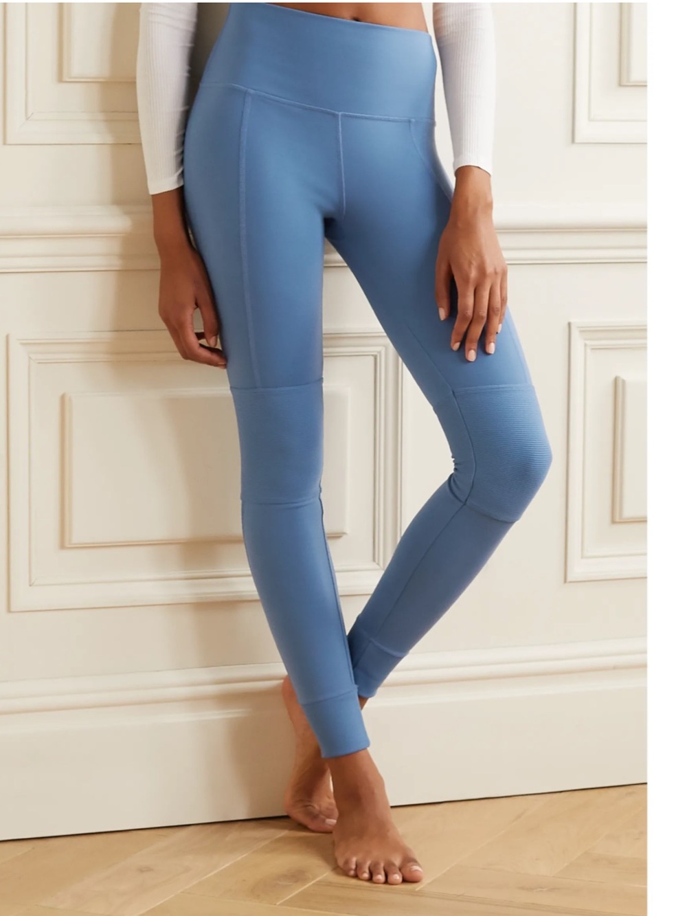 Alo Yoga High Waist Avenue Leggings in color Blue Jean